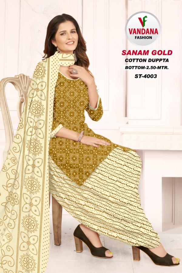 Vandana Sanam Gold Vol-4 Cotton Designer Exclusive Dress Material